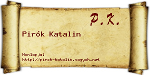 Pirók Katalin névjegykártya